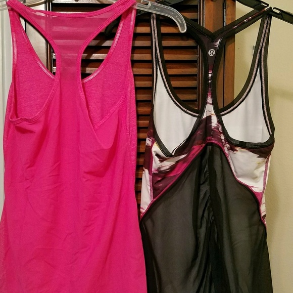 Pair of Lululemon Sheer Racerback Tanks - Picture 2 of 3